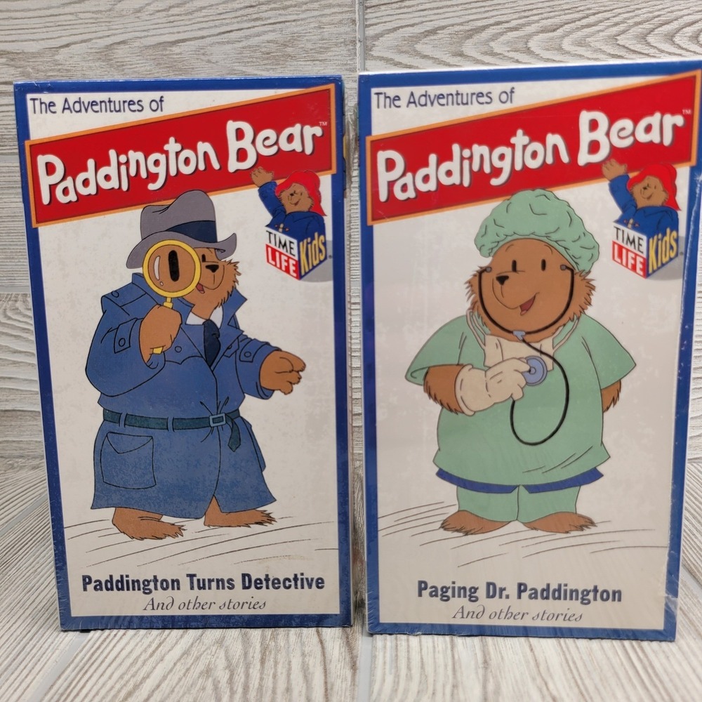 2 Time Life The Adventures Paddington Bear VHS Hospital Theater Detective Sealed